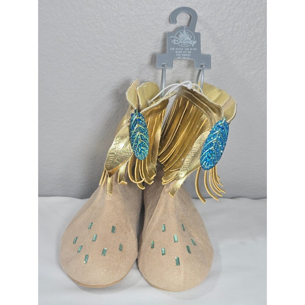 Disney Store Pocahontas Dress Up Shoes Moccasins Boots 11/12 Costume Halloween